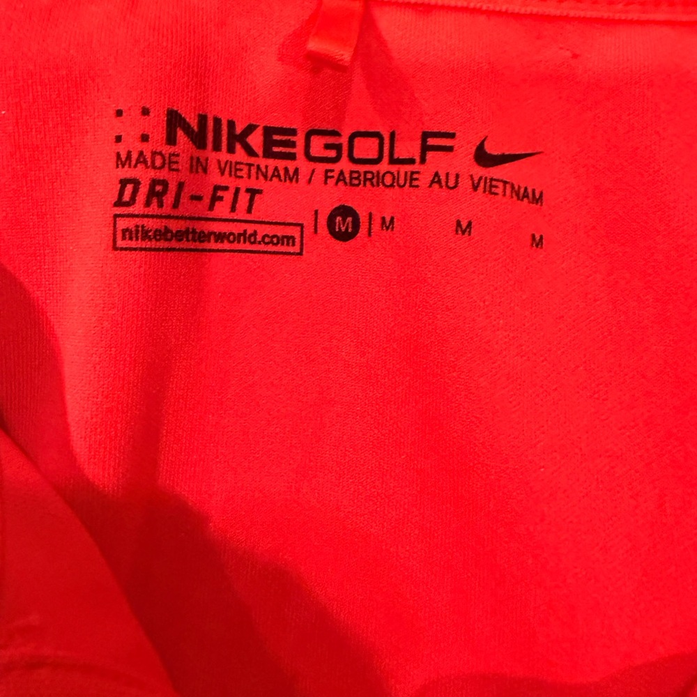 Women’s Nike Golf Red Dri-Fit Shirt - Picture 4 of 4